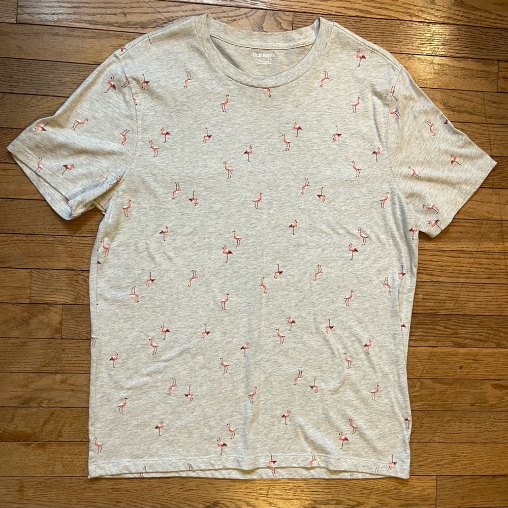Mens Old Navy Flamingo Short Sleeve T-shirt